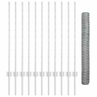 Ограда и колче Сребрист 1 x 25 m Стомана