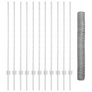 Ограда и колче Сребрист 1,2 x 25 m Стомана