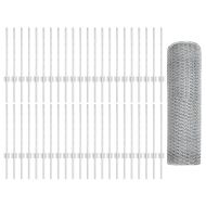 Ограда и колче Сребрист 0,6 x 100 м Стомана