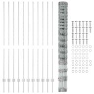 Ограда и колче Сребрист 1,5 x 25 m Стомана
