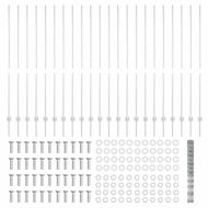 Ограда и колче Сребрист 1,5 x 50 m Стомана