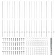 Ограда и колче Сребрист 1,5 x 50 m Стомана
