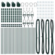 Стълб за ограда. Друг 26 pcs Зелен 3,2 x 3,2 x 80 см Стомана