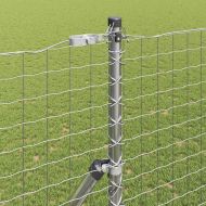 Стълб за ограда. Друг 26 pcs Сив 3,2 x 3,2 x 200 см Стомана