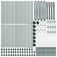 Стълб за ограда. Друг 52 pcs Сив 3,2 x 3,2 x 90 см Стомана