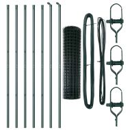 Оградa с колчета Зелен 1.4 x 10 m Стомана