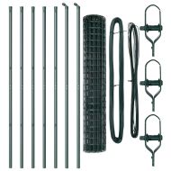 Оградa с колчета Зелен 1.6 x 10 m Стомана