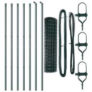 Оградa с колчета Зелен 1 x 10 m Стомана