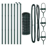 Оградa с колчета Зелен 0.4 x 10 м Стомана