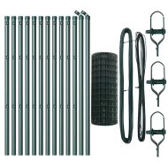 Оградa с колчета Зелен 0.6 x 25 м Стомана