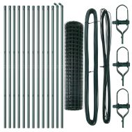 Оградa с колчета Зелен 1 x 25 m Стомана