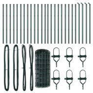 Оградa с колчета Зелен 0.6 x 50 м Стомана