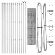 Оградa с колчета Сребрист 1.2 x 25 m Стомана