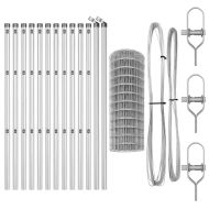 Оградa с колчета Сребрист 0.6 x 25 м Стомана