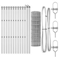 Оградa с колчета Сребрист 0.6 x 25 м Стомана