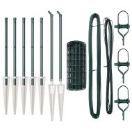 Оградa с колчета Зелен 0.8 x 10 m Стомана