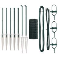 Оградa с колчета Зелен 0.4 x 10 м Стомана