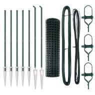 Оградa с колчета Зелен 1.2 x 10 m Стомана