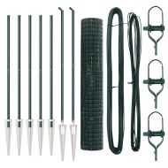 Оградa с колчета Зелен 1.6 x 10 m Стомана