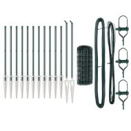 Оградa с колчета Зелен 0.8 x 25 m Стомана