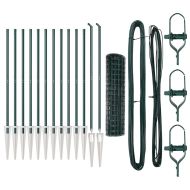 Оградa с колчета Зелен 1 x 25 m Стомана