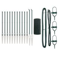 Оградa с колчета Зелен 0.6 x 25 м Стомана