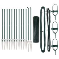 Оградa с колчета Зелен 1 x 25 m Стомана