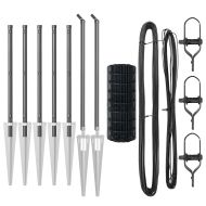 Оградa с колчета Сив 0.8 x 10 m Стомана