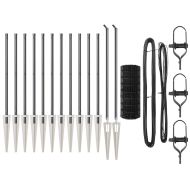 Оградa с колчета Сив 1 x 25 m Стомана