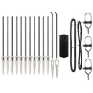 Оградa с колчета Сив 0.6 x 25 м Стомана