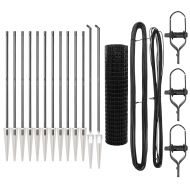 Оградa с колчета Сив 1.2 x 25 m Стомана