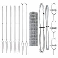 Оградa с колчета Сребрист 1.2 x 10 m Стомана
