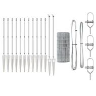 Оградa с колчета Сребрист 1 x 10 m Стомана