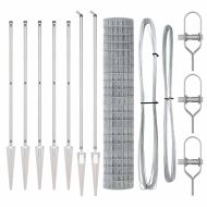 Оградa с колчета Сребрист 1.6 x 10 m Стомана