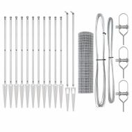 Оградa с колчета Сребрист 1.2 x 25 m Стомана