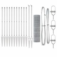 Оградa с колчета Сребрист 1.2 x 25 m Стомана