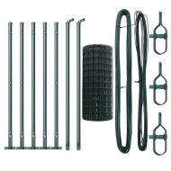 Оградa с колчета Зелен 0.4 x 10 м Стомана