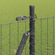 Оградa с колчета Сив 1.5 x 10 m Стомана