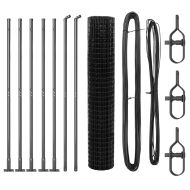 Оградa с колчета Сив 1.6 x 10 m Стомана