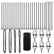 Оградa с колчета Сив 0.4 x 50 м Стомана