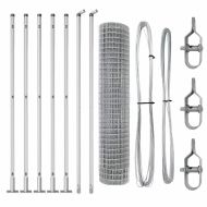Оградa с колчета Сребрист 1.6 x 10 m Стомана