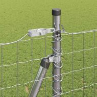 Оградa с колчета Сребрист 1.6 x 10 m Стомана