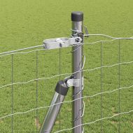 Оградa с колчета Сребрист 1.4 x 10 m Стомана