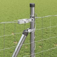 Оградa с колчета Сребрист 0.8 x 25 m Стомана