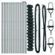 Оградна верига с колони Зелен 1.6 x 25 m Стомана