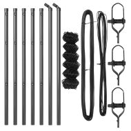 Оградна верига с колони Сив 0.4 x 10 м Стомана