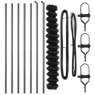 Оградна верига с колони Сив 1.5 x 10 m Стомана