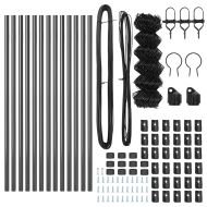 Оградна верига с колони Сив 0.8 x 25 m Стомана