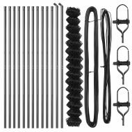 Оградна верига с колони Сив 1.5 x 25 m Стомана