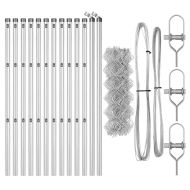 Оградна верига с колони Сребрист 0.8 x 25 m Стомана